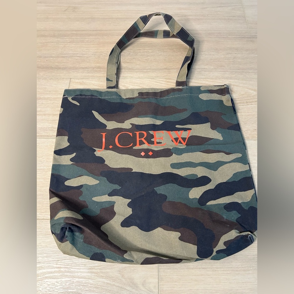NWT J. Crew Camouflage Tote Bag